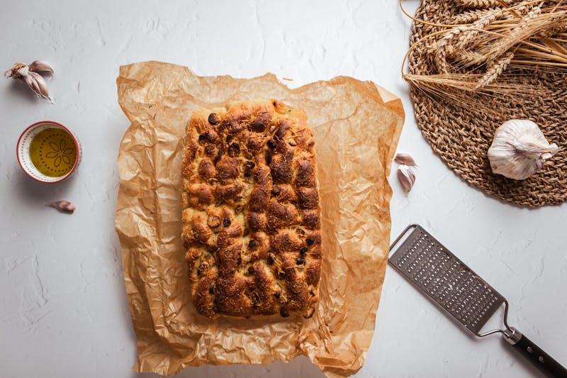 Garlic focaccia bread